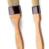 MOWPOG Pastry Brush Natural Boar Bristles Wooden Handle Set-0
