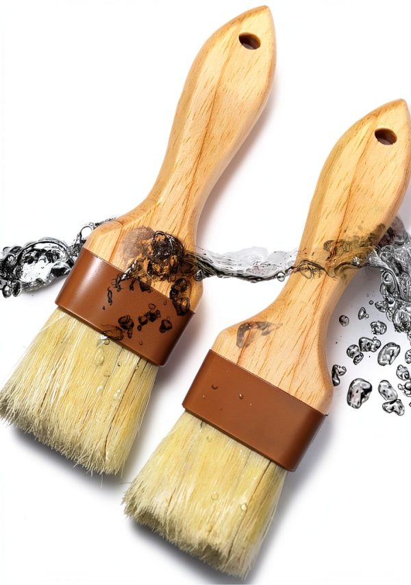 NXRACSH Boar Hair Pastry Brush Wood Handle Dishwasher Safe-3