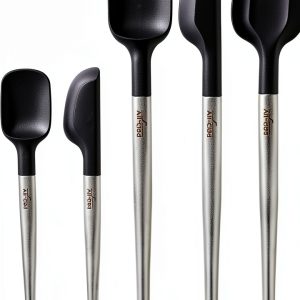 All-Clad Silicone Spatula Set Stainless Steel Kitchen Tools-0
