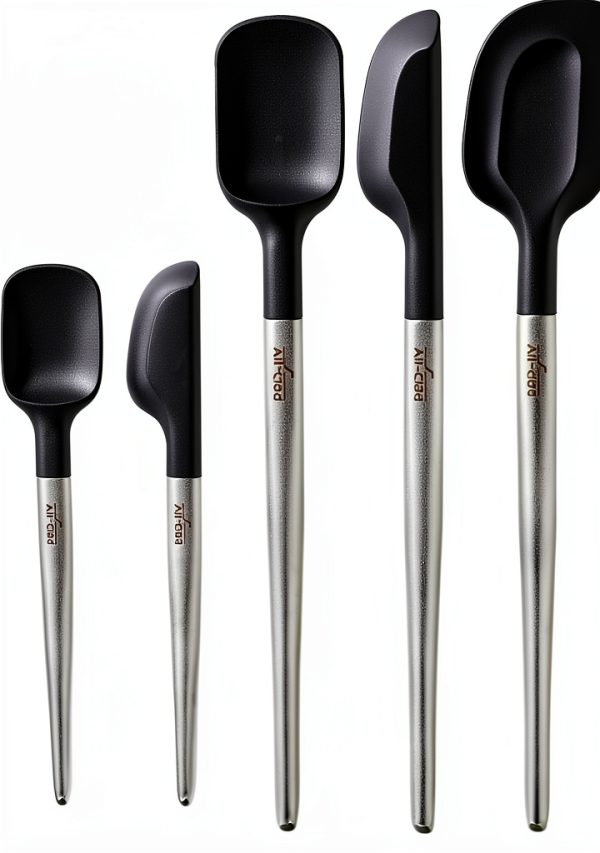 All-Clad Silicone Spatula Set Stainless Steel Kitchen Tools-0