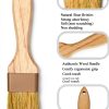 NXRACSH Boar Hair Pastry Brush Wood Handle Dishwasher Safe-4