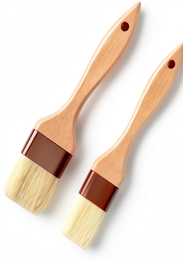 NXRACSH Pastry Brush Beech Wood Boar Hair Basting Kitchen-2