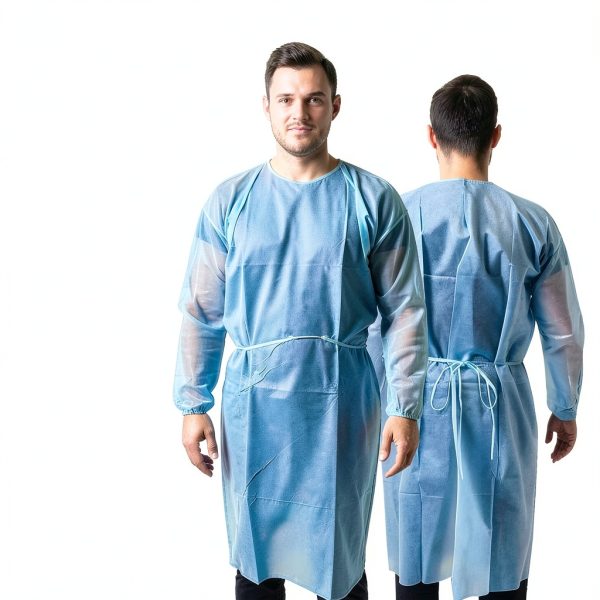 Medical Nation Isolation Gown Blue 45gsm PPE-4
