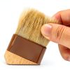 MOWPOG Pastry Brush Natural Boar Bristles Wooden Handle Set-3