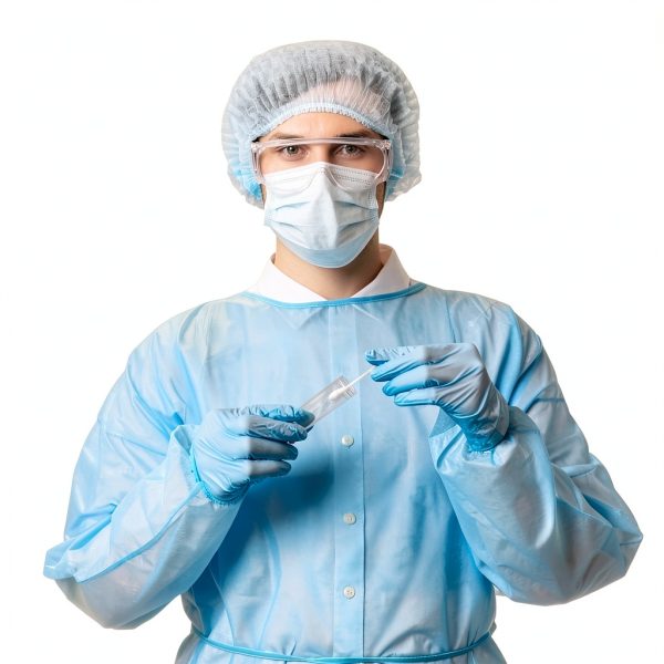 Disposable Lab Coat TrelaCo PP Long Sleeve Adult-2