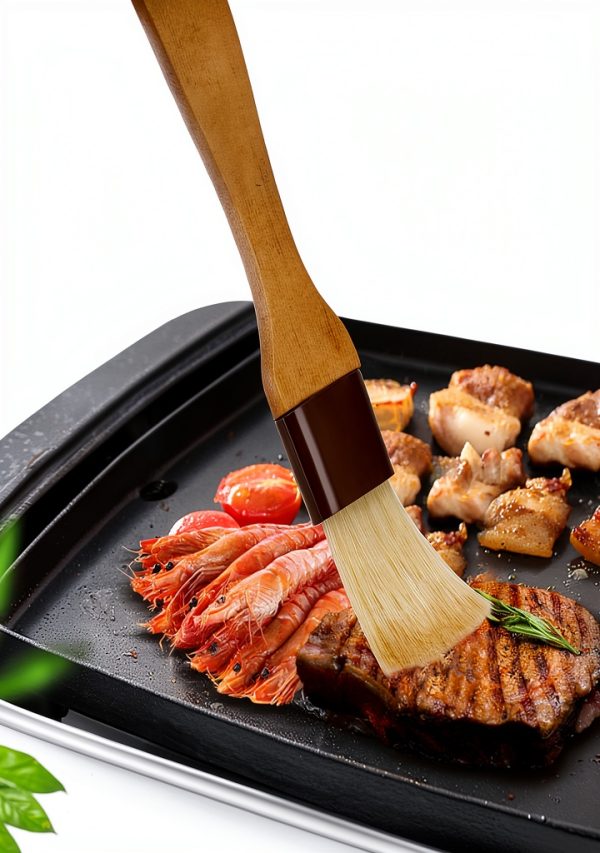 NXRACSH Boar Hair Pastry Brush Wood Handle Dishwasher Safe-2