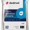 Dealmed Medical Isolation Gown Poly-Coated-5