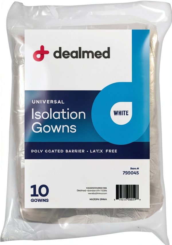 Dealmed Medical Isolation Gown Poly-Coated-5