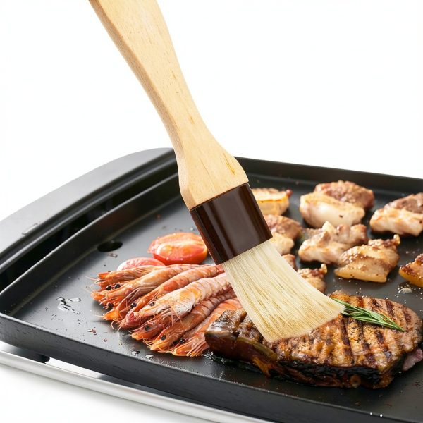 NXRACSH Pastry Brush Beech Wood Boar Hair Basting Kitchen-1