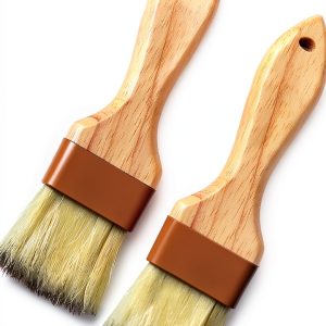 NXRACSH Boar Hair Pastry Brush Wood Handle Dishwasher Safe-0