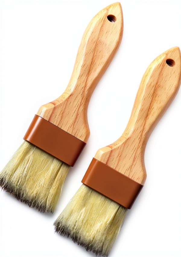 NXRACSH Boar Hair Pastry Brush Wood Handle Dishwasher Safe-0