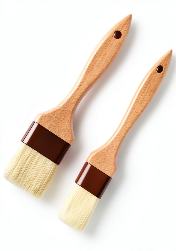NXRACSH Pastry Brushes Beech Wood Boar Hair Basting Kitchen-4
