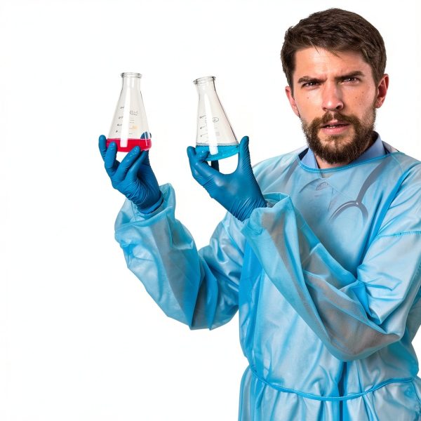 Disposable Lab Coat TrelaCo PP Long Sleeve Adult-4