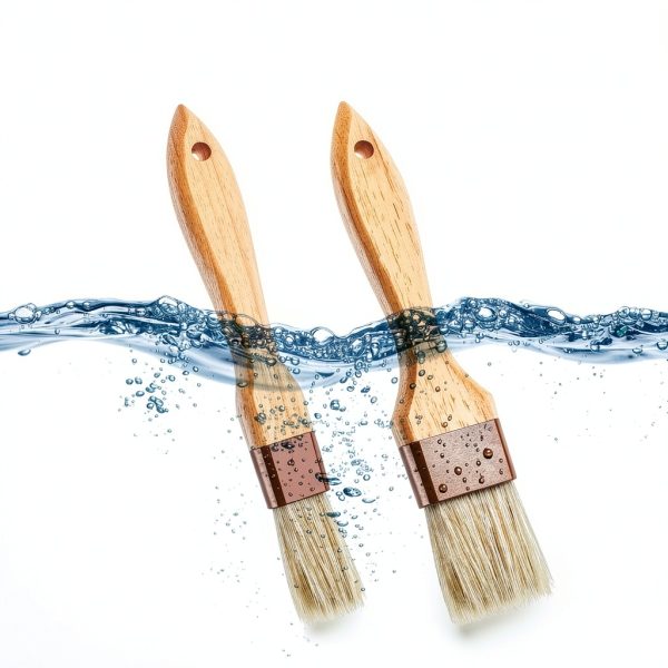 MOWPOG Pastry Brush Natural Boar Bristles Wooden Handle Set-7