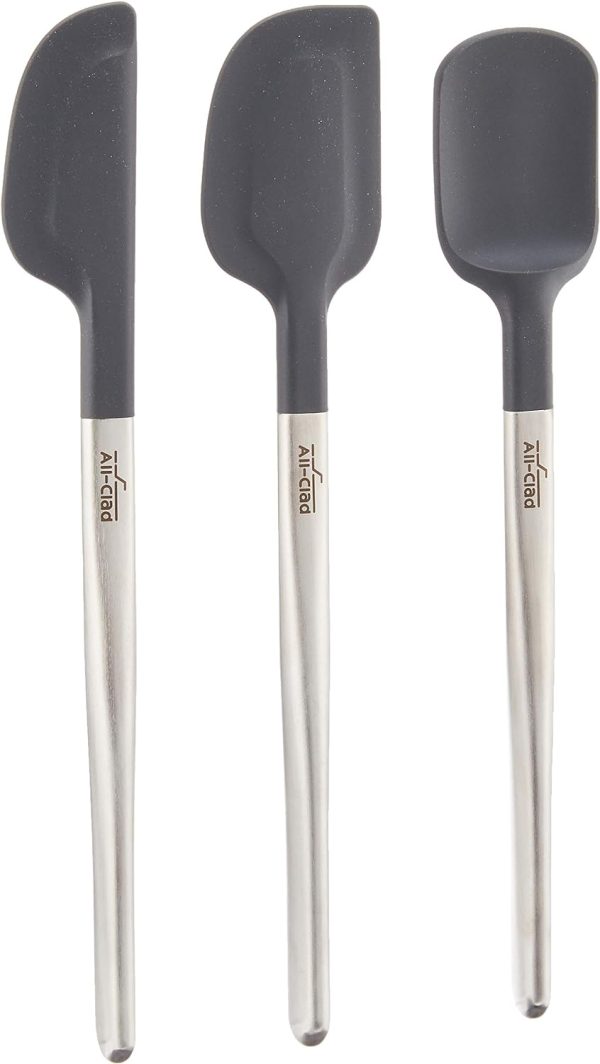 All-Clad Spatula Set Stainless Steel Black Kitchen Tools-0