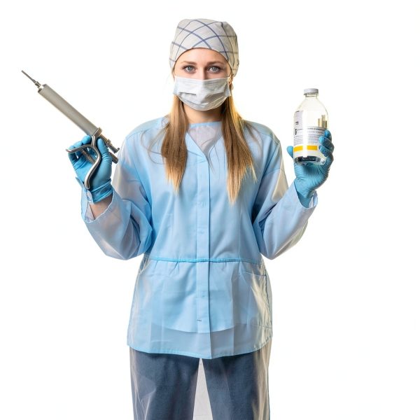 Disposable Lab Coat TrelaCo PP Long Sleeve Adult-5