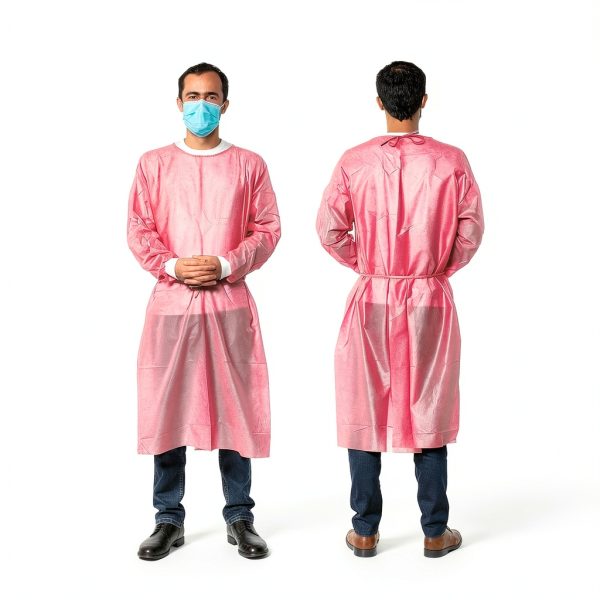 Pink Medical Isolation Gowns by PlastCare USA-1