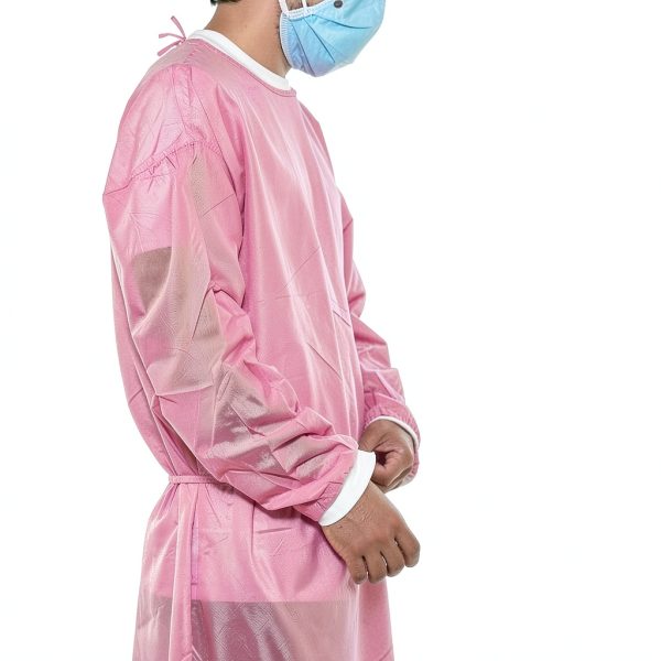 Pink Medical Isolation Gowns by PlastCare USA-2