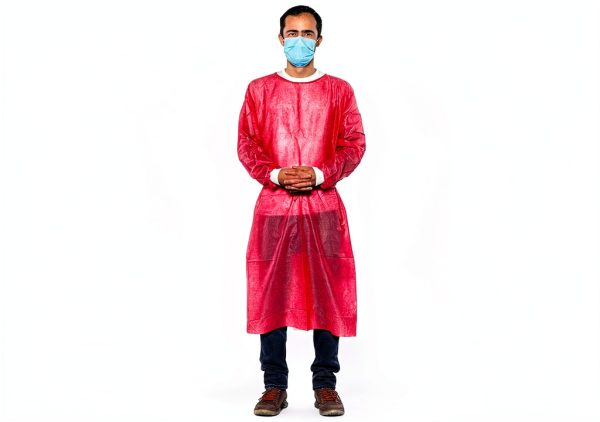 Pink Medical Isolation Gowns by PlastCare USA-0