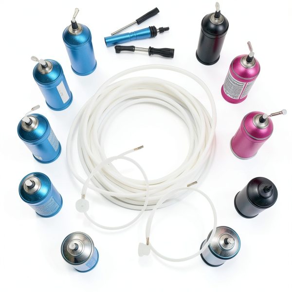 Aerosol Nozzle Fansoftiks 2‑Pack 4.5mm 19in Extension Hose 360° Rotate-4
