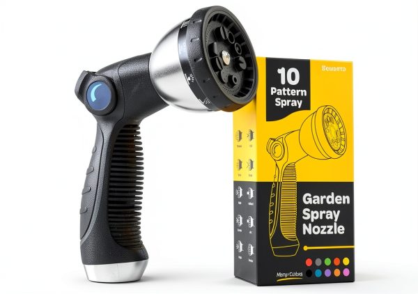 Hose Nozzle SEWANTA Duty Sprayer Silver with 10 Adjustable Patterns-0