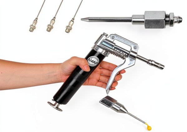 Grease Gun Accessory Set iHMeiju 5 Needle Nozzles with Dispenser-3