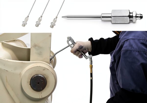 Grease Gun Accessory Set iHMeiju 5 Needle Nozzles with Dispenser-6